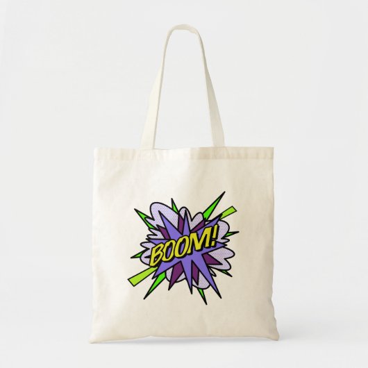 BOOM Comic Book Cool Fun Modern Tote Bag (Voorkant)