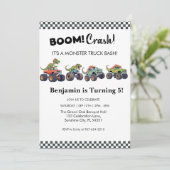 Boom Crash, Monster Truck Invitation Anniversaire (Debout devant)