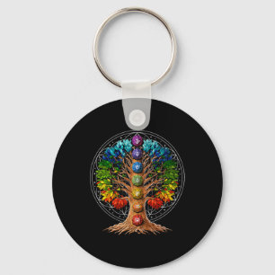 Boom Des Levens Chakra-symbolen Zen Yoga-meditatie Sleutelhanger