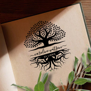 Boom des levens Ex libris Rubberstempel