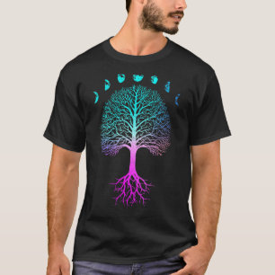 Boom Des Levens Fasen Van De Maan Vintage Retro Yo T-shirt