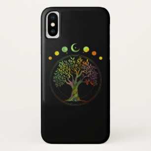 Boom des Levens Fasering van de Maan iPhone X Hoesje