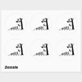 Boom die beklimt ronde sticker (Vel)