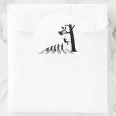 Boom die beklimt ronde sticker (Tas)