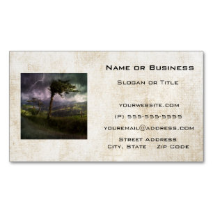 Boom die in de wind blaast tijdens een Donderd Sto Visitekaartje Magneet