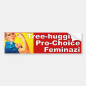 Boom die Pro-Choice Feminazi knuffelt Bumpersticker (Voorkant)