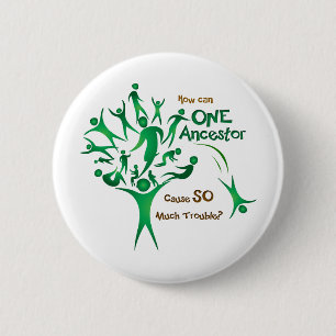 Boom één ancestor ronde button 5,7 cm