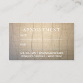 Boom Elegant Linen Texture Appointment Afsprakenkaartje (Achterkant)