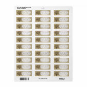 Boom en harten Landelijk Rustiek Etiket (Full Sheet)