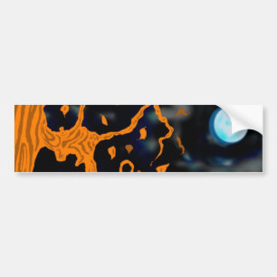 Boom en maan bumpersticker