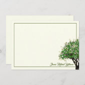 Boom en Ster van David Bar Mitswa Dank u Opmerking Notitiekaartje (Voorkant / Achterkant)