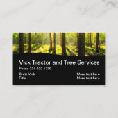 Boom- en tractorservice visitekaartje (Achterkant)