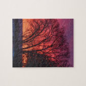 Boom en Zonsondergang Puzzel (Horizontaal)