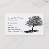 Boom en zwart-wit visitekaartje (Achterkant)