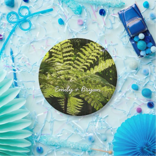 Boom Fern in het regenwoud Papieren Bordje (Feest)