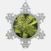 Boom Fern in het regenwoud Tin Sneeuwvlok Ornament (Voorkant)