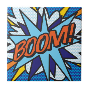 BOOM Fun Retro Comic Book Pop Art Tegeltje