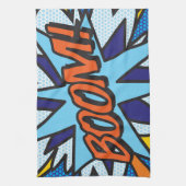 BOOM Fun Retro Comic Book Pop Art Theedoek (Verticaal)