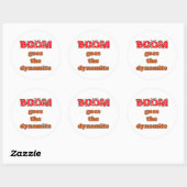 Boom gaat de Dynamiet Ronde Sticker (Vel)