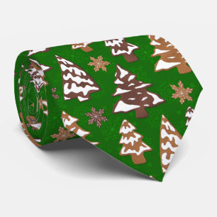Boom Gingerbrood Koekjes Groene Kerstmis Stropdas