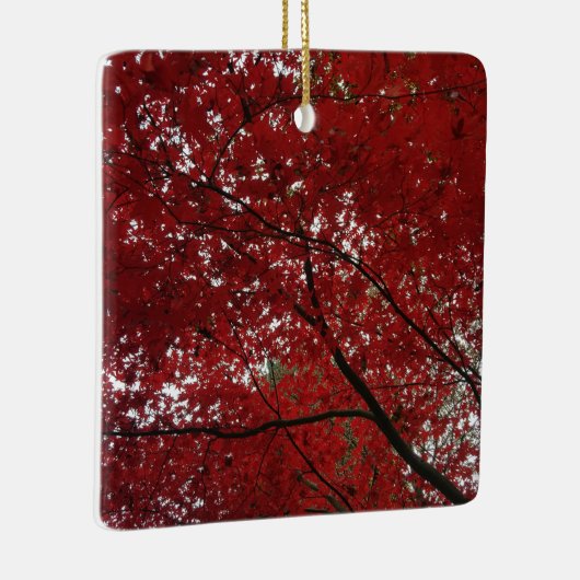 Boom Herfst Season Red Brown Autumn Leaves Keramisch Ornament (Rechts)