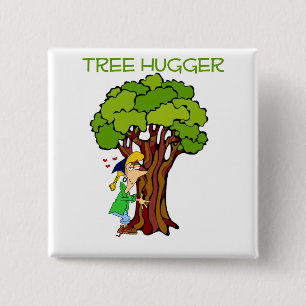 Boom Hugger - meisje Vierkante Button 5,1 Cm