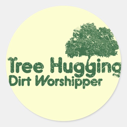Boom Hugging Dirt Worshipper Ronde Sticker (Voorkant)