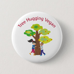 Boom Hugging Vegan-zwabg Ronde Button 5,7 Cm