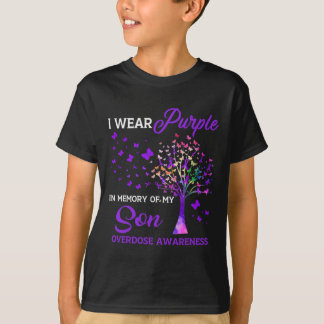 Boom I Draag Paars geheugen van een kind dat overd T-shirt