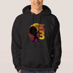 Boom ik ben 3 Verjaardagsfeestje voor jongen 3de v Hoodie