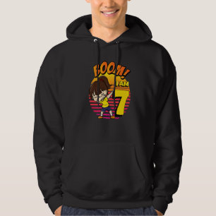 Boom Ik ben 7 Meisje Verjaardag 7de Verjaardagsfee Hoodie