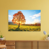 Boom in brand canvas afdruk (Insitu (Woonkamer))