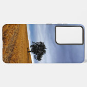 Boom in een tarweveld samsung galaxy hoesje (Linkerkant)