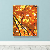 Boom in het najaar canvas afdruk (Insitu (Houten vloer))