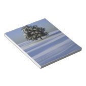 Boom in met sneeuw bedekt landschap notitieblok (Schuin)
