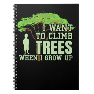 Boom-klimmer Toekomstige artiborist Funny Tree-kli Notitieboek