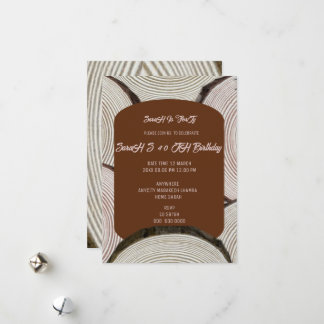  Boom kolom lijnen Trouw Uitnodiging Lichtblauw, 