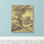 Boom  kunst - digitale afdruk gewijzigd canvas afdruk (Insitu (Houten vloer))