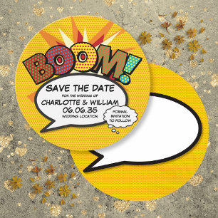 BOOM Leuke moderne stripboek Pop Art Save The Date