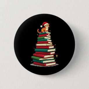 Boom Liefde Lezen Boeken Kat Bibliothecaris Grappi Ronde Button 5,7 Cm