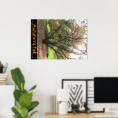 Boom Light Ray Autumn's Herfst Poster (Thuiskantoor)