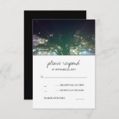 Boom Lights Rustic Romantic Wedding RSVP (Voorkant / Achterkant)