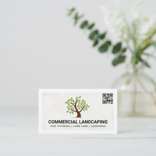 Boom Logo | QR-code Visitekaartje (Staand voorkant)