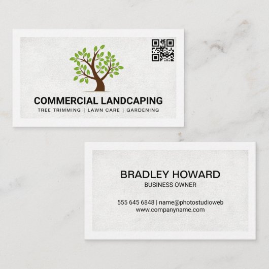 Boom Logo | QR-code Visitekaartje (Voorkant / Achterkant)