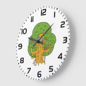 Boom met Bos Dieren Schattigee Natuur Grote Klok (Hoek)