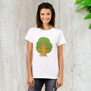 Boom met Bos Dieren Schattigee Natuur T-shirt