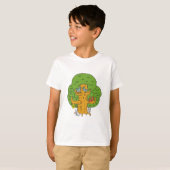 Boom met Bos Dieren Schattigee Natuur T-shirt (Voorkant volledig)