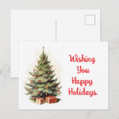 Boom met Cadeaus vakantie Briefkaart (Voorkant / Achterkant)