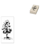 Boom met gehakte kunststempel 	rubberstempel (Gestempeld)