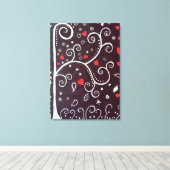 Boom met harten van Michael Dooley Canvas Afdruk (Insitu (Houten vloer))